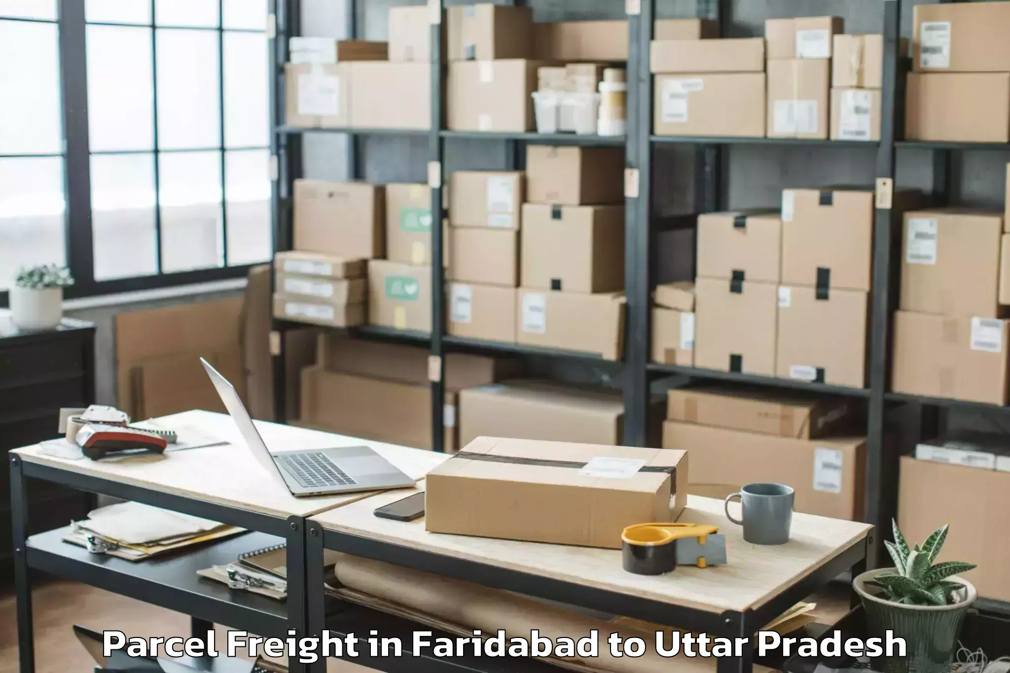 Top Faridabad to Mau Parcel Freight Available